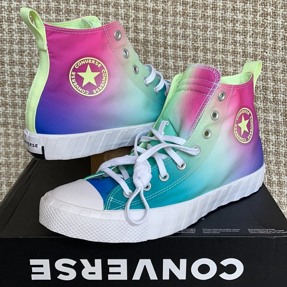 Converse Untitled Hi White/Barely Volt/Black MEN`S - Picture 9 of 15